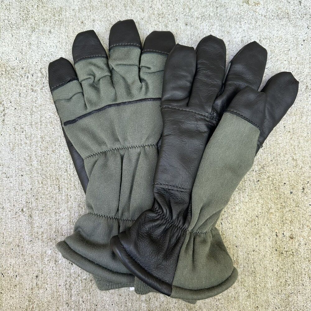 Intermediate Cold Weather Flyers Gloves Size 9 HAU-15/P Hawkeye Glove MFG Green
